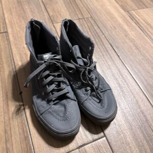Vans Gray High-Top Sneakers with Black Soles